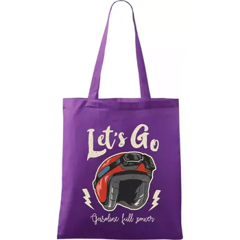 Lets go gasoline power - Taška bavlněná - 42 x 38 cm ( Fialová )