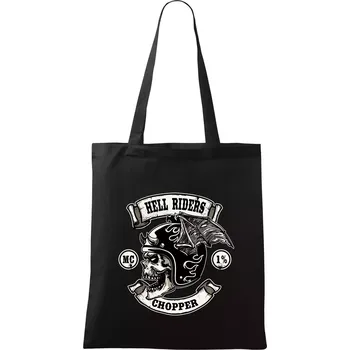 Nákupní taška Hell Riders Chopper - Taška bavlněná - 42 x 38 cm ( Černá )