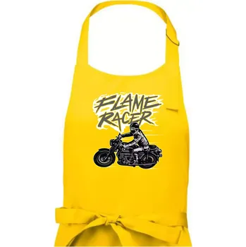 Kuchyňská zástěra Flame Racer - Dámská zástěra na vaření - Univerzální velikost ( Žlutá )