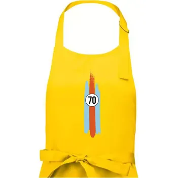 Kuchyňská zástěra Vintage Race 70 - Pánská zástěra na vaření - Univerzální velikost ( Žlutá )