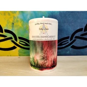 Svíčka 13 x 8 SEDMIČAKROVÁ SVÍCE PROBARVENÁ