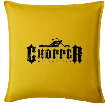 Polštář Chopper nápis - Polštář 50x50 - 50x50 - Pouze potah ( Žlutá )