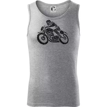 Motorkář nápisy - Tílko pánské Core - 2XL ( Tmavě šedý melír )