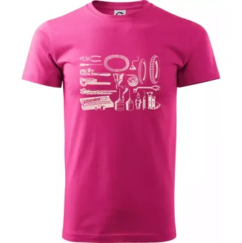 Oprava motorky - Klasické pánské triko vyšší gramáže - S ( Purpurová )