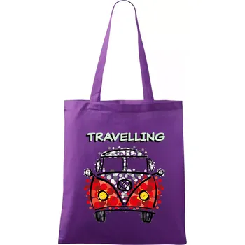 Traveling kreslene auto (lulu_art) - Taška bavlněná - 42 x 38 cm ( Fialová )