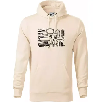 Pánská mikina Oprava motorky - Mikina pánská Cape s kapucí - 5XL ( Mandlová )