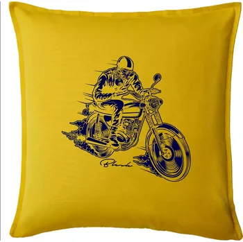 Polštář Motorkář blesk - Polštář 50x50 - 50x50 - Pouze potah ( Žlutá )
