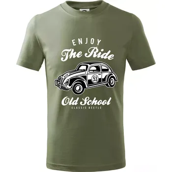 Dětská móda Enjoy The Ride - Tričko dětské bavlněné - 146 cm/10 let ( Khaki )