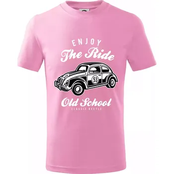 Chlapecké oblečení Enjoy The Ride - Tričko dětské bavlněné - 104-110cm / 3-4 roky ( Růžová )