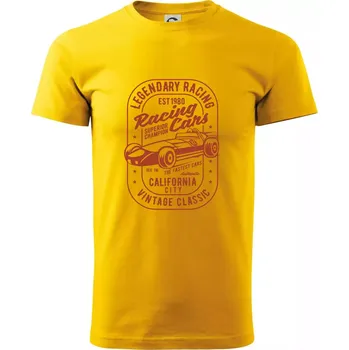 Legendary Racing Cars - Triko extra velké (5-8XL) - 7XL ( Žlutá )