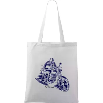 Motorkář blesk - Taška bavlněná - 42 x 38 cm ( Bílá )