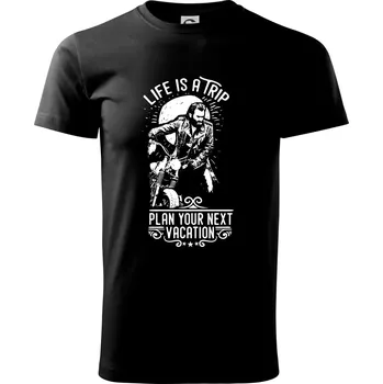 Life Is a Trip - Triko extra velké (5-8XL) - 6XL ( Černá )