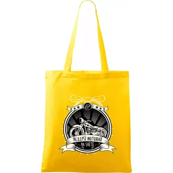 Nejlepší motorkář na světě - Taška bavlněná - 42 x 38 cm ( Žlutá )