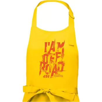 Kuchyňská zástěra I am offroad - Dámská zástěra na vaření - Univerzální velikost ( Žlutá )
