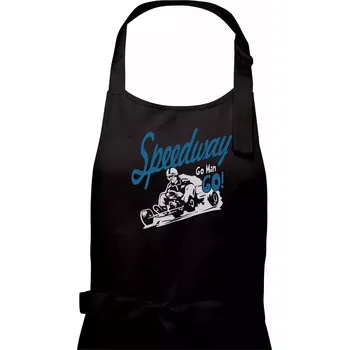 Kuchyňská zástěra Motokara speedway - Pánská zástěra na vaření - Univerzální velikost ( Černá )