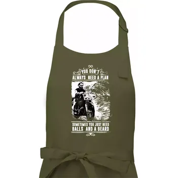 Kuchyňská zástěra You Don t Always Need a Plan - Dámská zástěra na vaření - Univerzální velikost ( Khaki )
