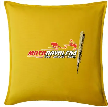 Polštář Moto dovolená - relax adrenalin zážitky - Polštář 50x50 - 50x50 - Pouze potah ( Žlutá )
