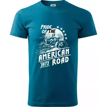 American Pride - Klasické pánské triko vyšší gramáže - XS ( Petrolejová )