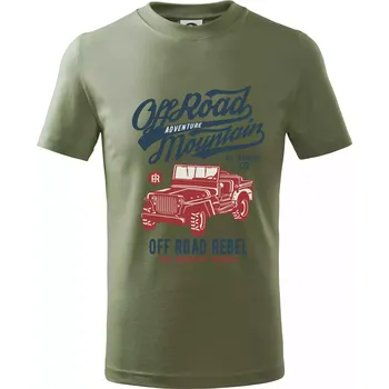 Chlapecké tričko Off Road Jeep - Tričko dětské bavlněné - 158 cm/12 let ( Khaki )