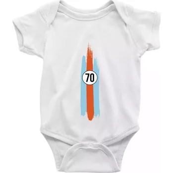 Kojenecké oblečení Vintage Race 70 - Body kojenecké s krátkým rukávem - Krátký r. 12-18 měs ( Bílá )