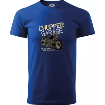 Pánské tričko Chopper garage - Triko extra velké (5-8XL) - 8XL ( Královská modrá )