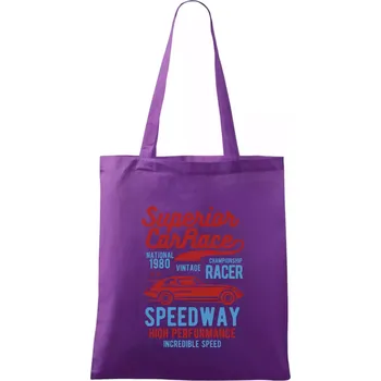 Superior Car Race - Taška bavlněná - 42 x 38 cm ( Fialová )