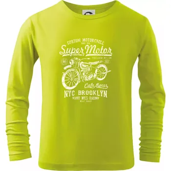 Chlapecké oblečení Super Motor - Triko dětské Long Sleeve - 146 cm/10 let ( Limetková )