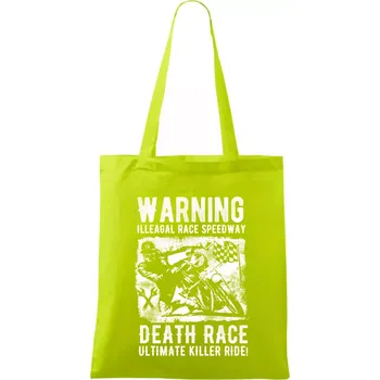 Illegal Race Speedway - Taška bavlněná - 42 x 38 cm ( Limetková )