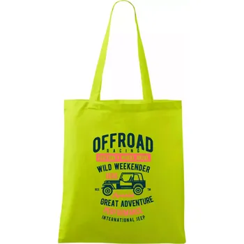 Off Road Racing - Taška bavlněná - 42 x 38 cm ( Limetková )