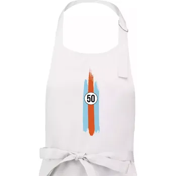 Kuchyňská zástěra Vintage Race 50 - Dámská zástěra na vaření - Univerzální velikost ( Bílá )