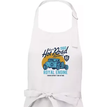 Kuchyňská zástěra Heavy Hot Road - Pánská zástěra na vaření - Univerzální velikost ( Bílá )
