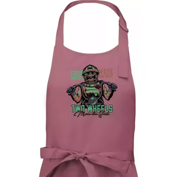 Kuchyňská zástěra Two Wheels Move the Soul - Dámská zástěra na vaření - Univerzální velikost ( Starorůžová )