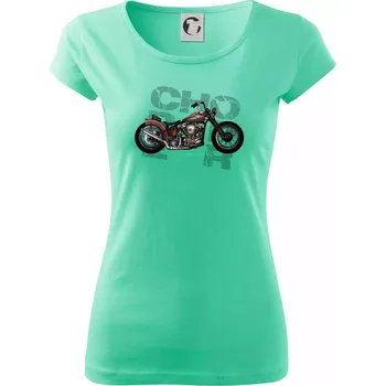 Dámské tričko Chopper 002 - Dámské triko Pure - S ( Mátová )