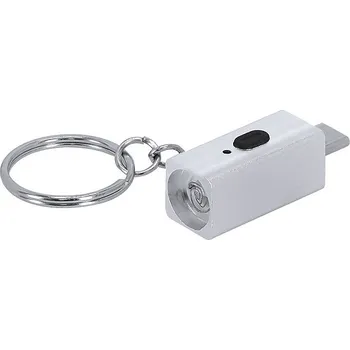 Zapalovač Parris - Elektrický zapalovač s přívěskem na klíče, stříbrná