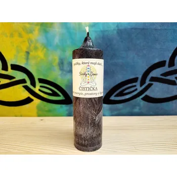 Svíčka 14 x 4 ČISTIČKA - Černá svíce