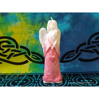 Svíčka Andělka Natálka červená