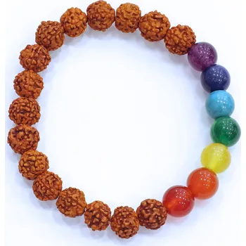 Náramek Náramek rudrakasha čakrový 8mm BL5