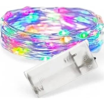 Vánoční dekorace senzanakupy Vánoční mikro řetěz na baterie 3,5 m 35 LED, barevný