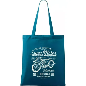 Super Motor - Taška bavlněná - 42 x 38 cm ( Petrolejová )
