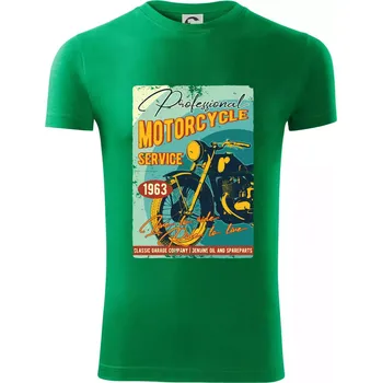 Pánské oblečení Professional service moto - Viper FIT - Pánské zůžené tričko - M ( Středně zelená )