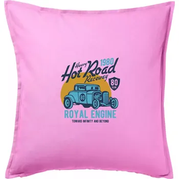 Polštář Heavy Hot Road - Polštář 50x50 - 50x50 - Včetně výplně ( Růžová )