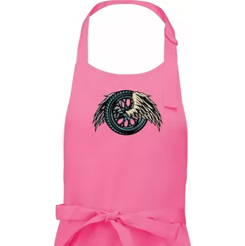 Kuchyňská zástěra Moto kolo s křídly - Pánská zástěra na vaření - Univerzální velikost ( Růžová )