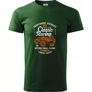Pánské tričko Classic Racing - Triko extra velké (5-8XL) - 7XL ( Lahvově zelená )