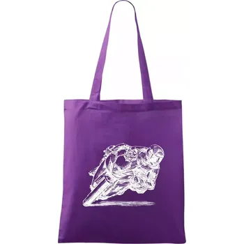 Motorkář skica - Taška bavlněná - 42 x 38 cm ( Fialová )