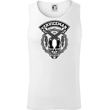 Lebka serviceman - Tílko pánské Core - M ( Bílá )
