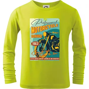 Dětská móda Professional service moto - Triko dětské Long Sleeve - 158 cm/12 let ( Limetková )