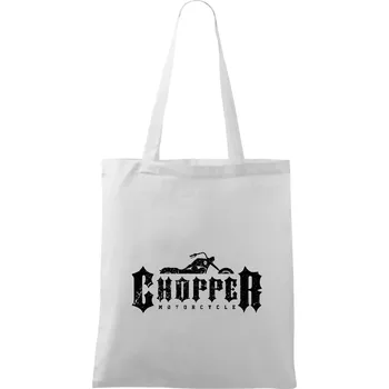 Chopper nápis - Taška bavlněná - 42 x 38 cm ( Bílá )