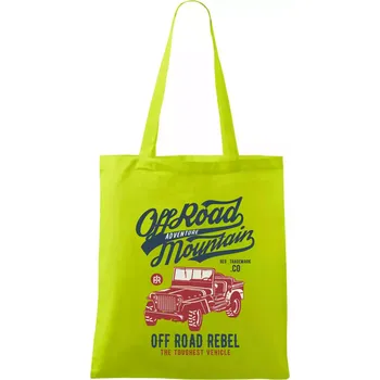 Off Road Jeep - Taška bavlněná - 42 x 38 cm ( Limetková )