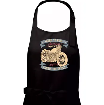 Kuchyňská zástěra American Legend Speed - Pánská zástěra na vaření - Univerzální velikost ( Černá )