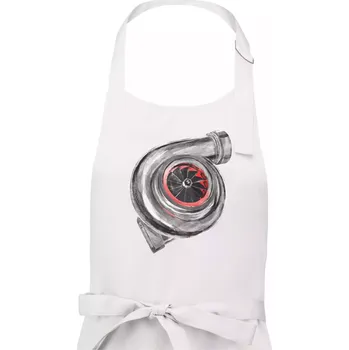 Kuchyňská zástěra Turbo olejomalba - Dámská zástěra na vaření - Univerzální velikost ( Bílá )